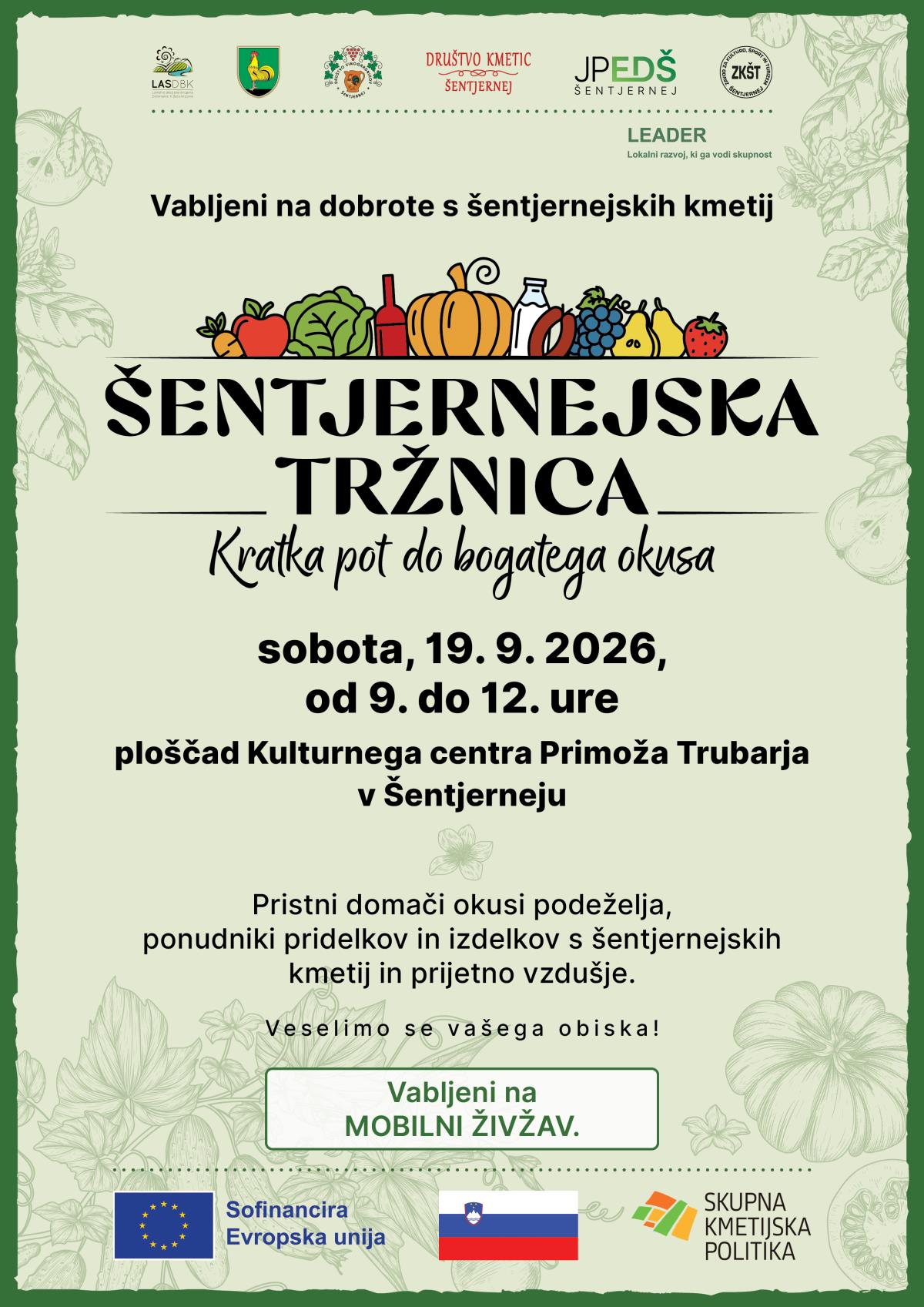Obcina Sentjernej_Sentjernejska trznica_oglas_A4_september_2026